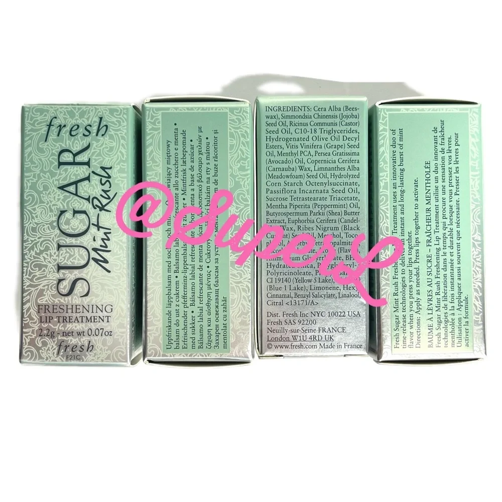 2/$20 NEW Fresh Sugar Mint Rush Freshening Lip Balm Lipstick Lipgloss Primer